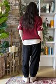 Big Softie Star Short Sleeve Knit Burgundy